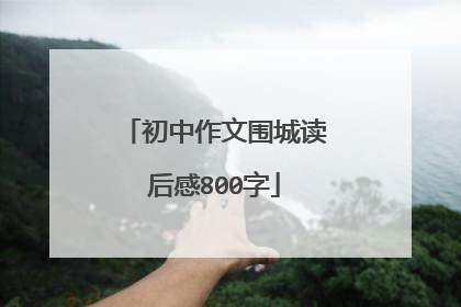 初中作文围城读后感800字