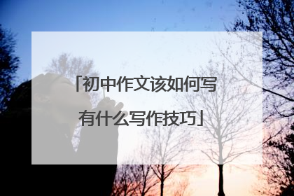 初中作文该如何写 有什么写作技巧