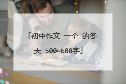 初中作文 一个 的冬天 500~600字
