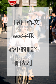 初中作文600字我心中的那道阳光?