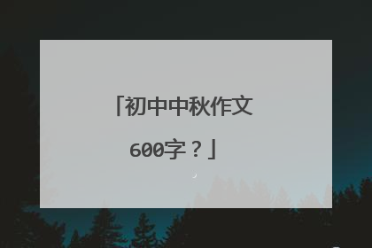 初中中秋作文600字?