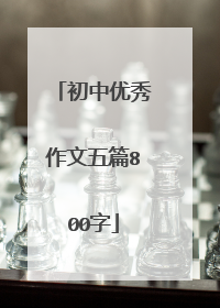 初中优秀作文五篇800字