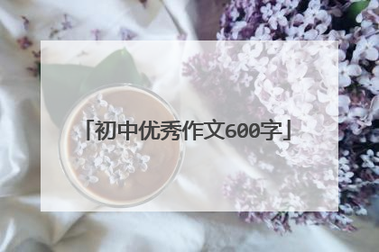 初中优秀作文600字