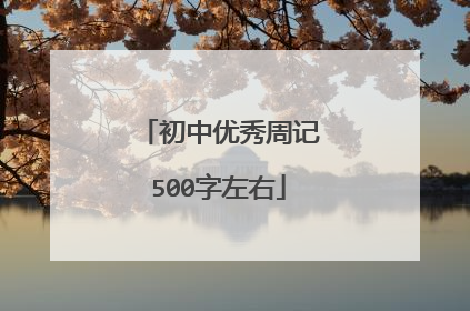 初中优秀周记500字左右