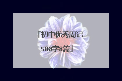 初中优秀周记500字8篇