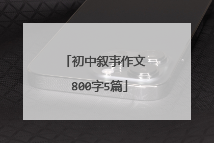初中叙事作文800字5篇