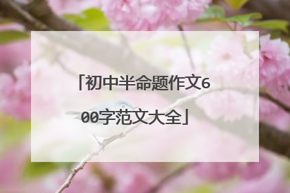 初中半命题作文600字范文大全