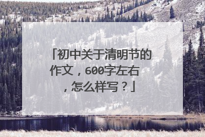 初中关于清明节的作文，600字左右，怎么样写？