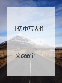 初中写人作文600字