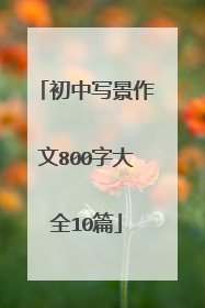 初中写景作文800字大全10篇