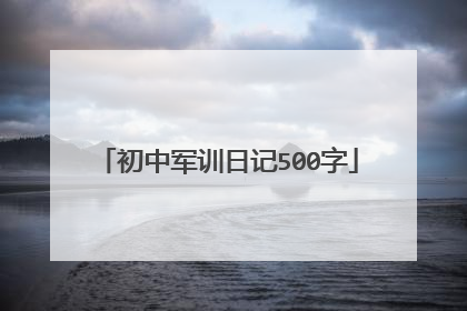 初中军训日记500字