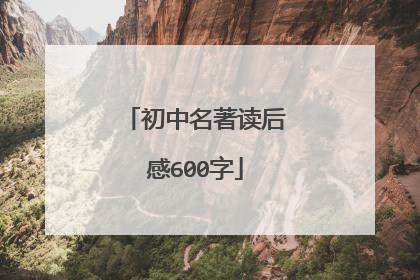 初中名著读后感600字