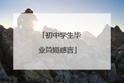 初中学生毕业简短感言