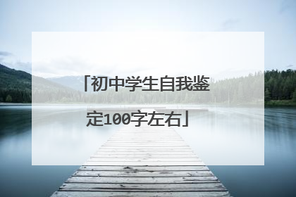 初中学生自我鉴定100字左右