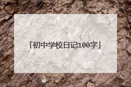 初中学校日记100字