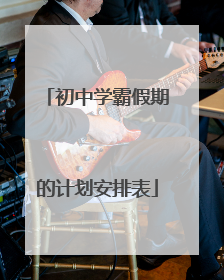 初中学霸假期的计划安排表