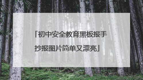 初中安全教育黑板报手抄报图片简单又漂亮