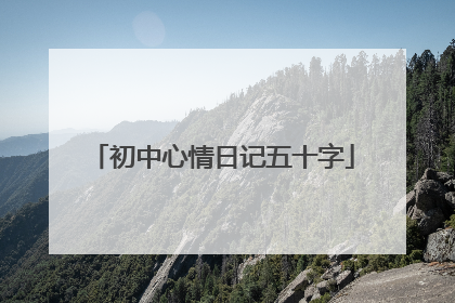 初中心情日记五十字