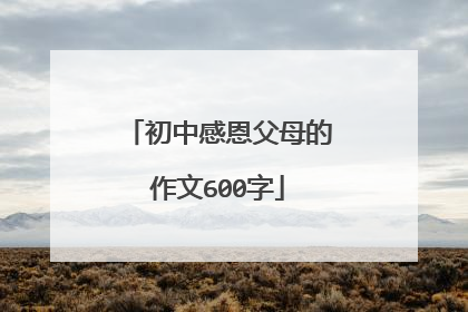 初中感恩父母的作文600字