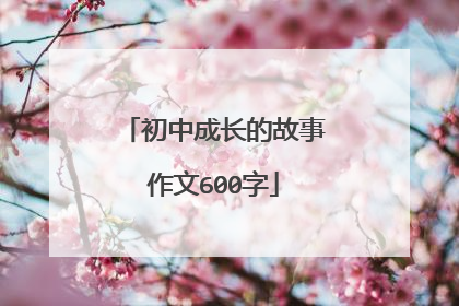 初中成长的故事作文600字
