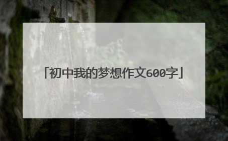 初中我的梦想作文600字