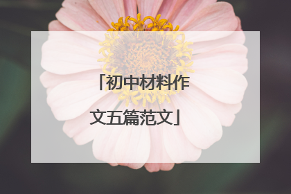 初中材料作文五篇范文