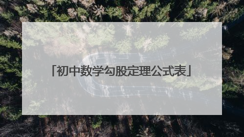 初中数学勾股定理公式表