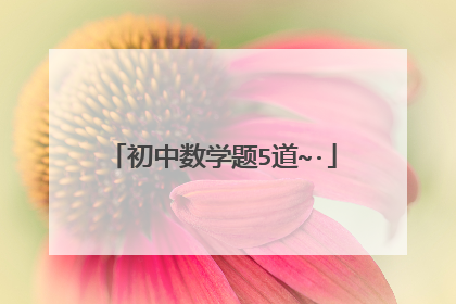 初中数学题5道~·