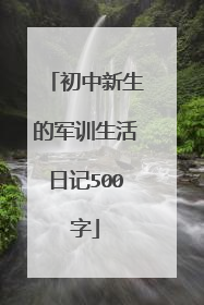 初中新生的军训生活日记500字