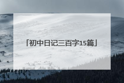 初中日记三百字15篇