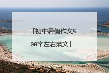 初中暑假作文500字左右范文