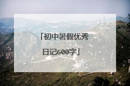 初中暑假优秀日记600字