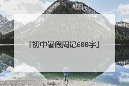 初中暑假周记600字