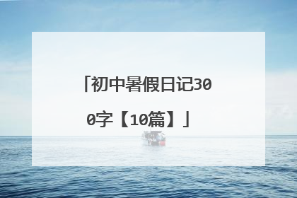 初中暑假日记300字【10篇】