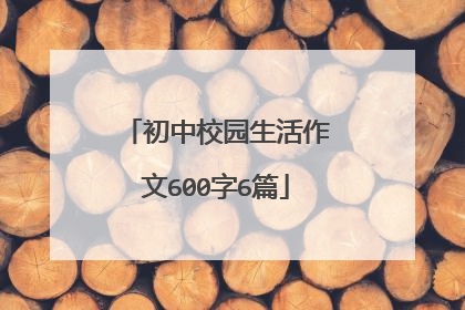 初中校园生活作文600字6篇