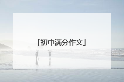 初中满分作文