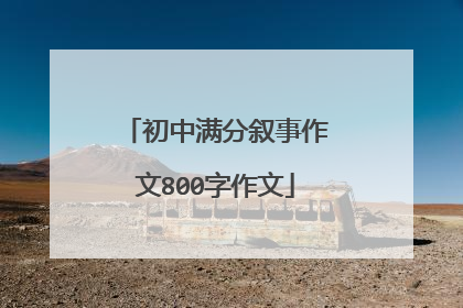 初中满分叙事作文800字作文