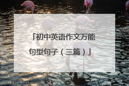 初中英语作文万能句型句子（三篇）