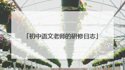 初中语文老师的研修日志