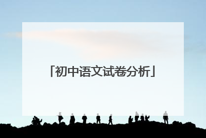 初中语文试卷分析