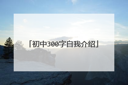 初中300字自我介绍