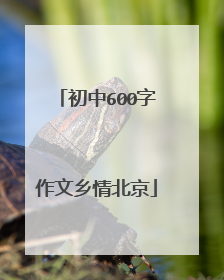 初中600字作文乡情北京