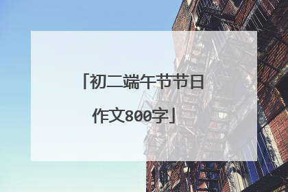 初二端午节节日作文800字