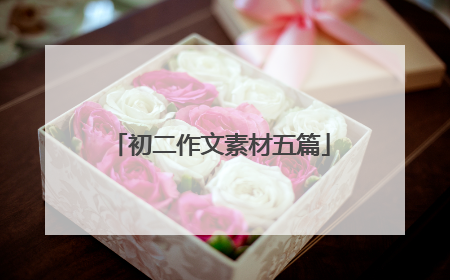 初二作文素材五篇