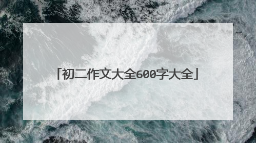 初二作文大全600字大全
