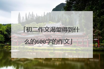 初二作文渴望得到什么的600字的作文