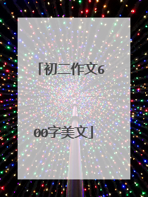 初二作文600字美文