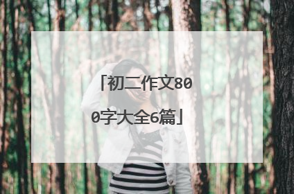 初二作文800字大全6篇
