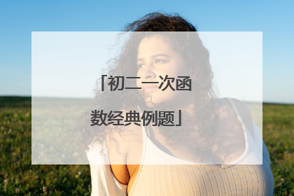 初二一次函数经典例题