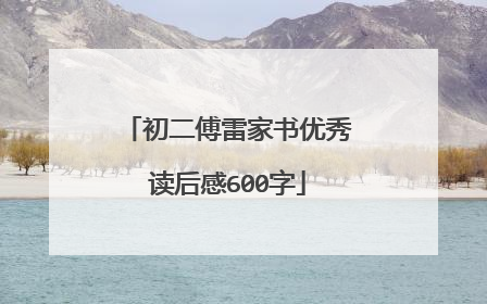 初二傅雷家书优秀读后感600字